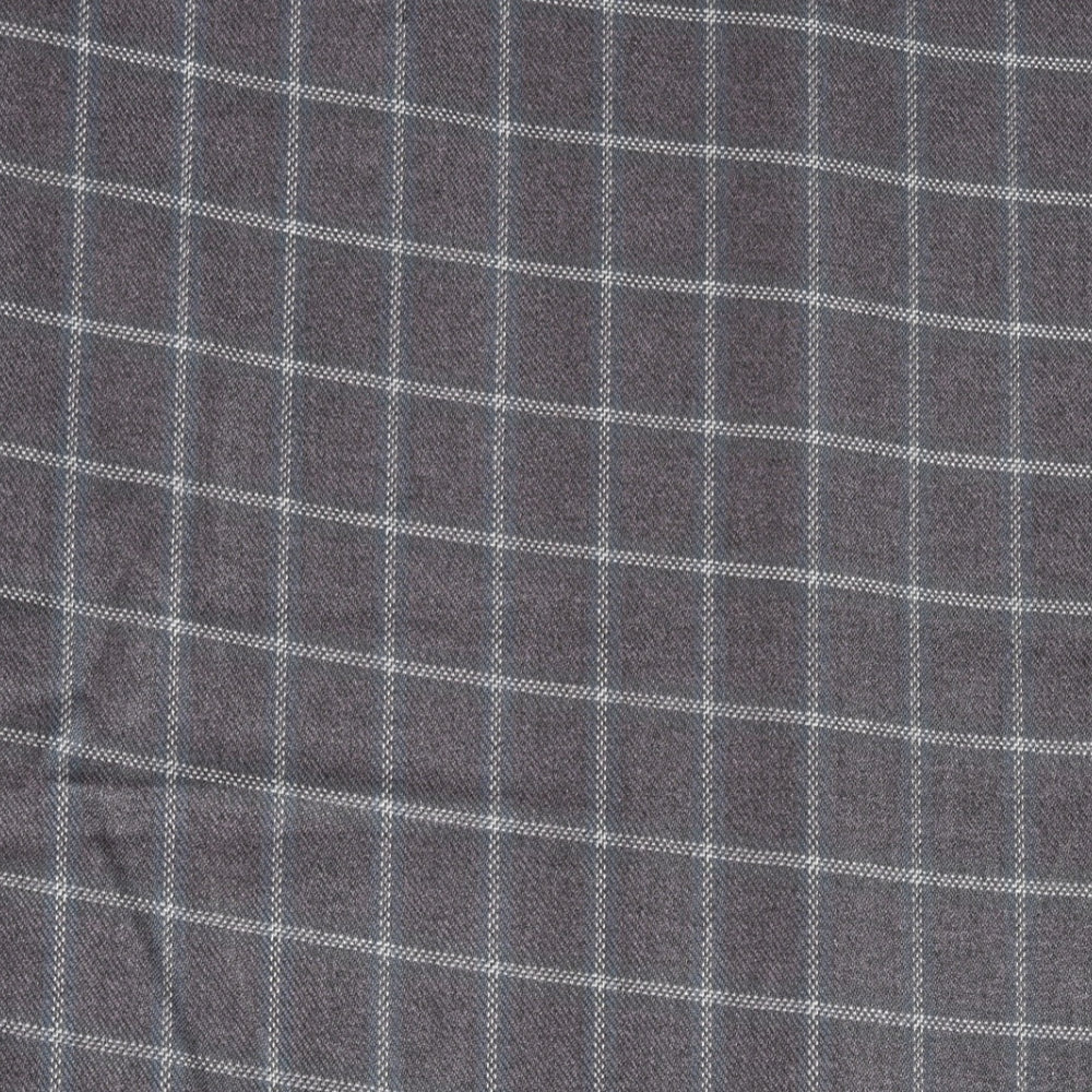 Black White Checks (2 Meter) Tweed Wool Fabric-90758