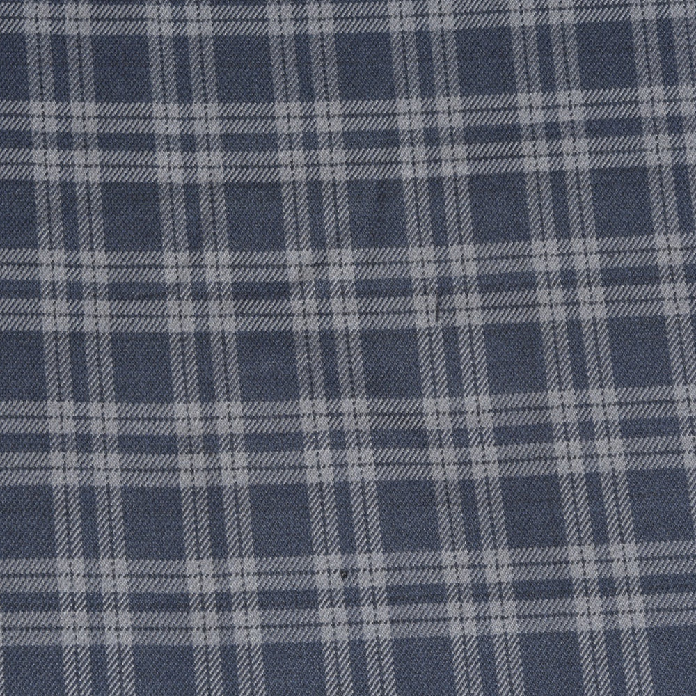 Black Gray Checks (2 Meter) Tweed Wool Fabric-90773