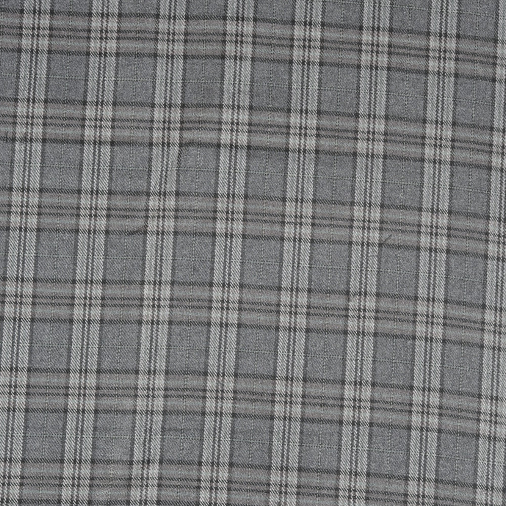 Gray-Black-Checks-Tweed-Wool-Fabric-90779