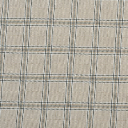 Wool Blazer Fabric (2 Meter)-Beige Black Checks-90628