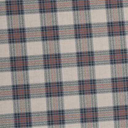 Wool Blazer Fabric (2 Meter)-Beige Orange and Black Checks-90645