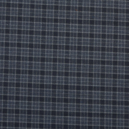Wool Blazer Fabric (2 Meter)-Black Gray Checks-90629