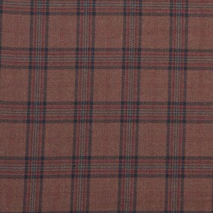 Wool Blazer Fabric (2 Meter)-Brown Black Checks-90637