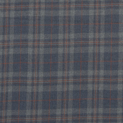 Wool Blazer Fabric (2 Meter)-Gray Black Checks-90657