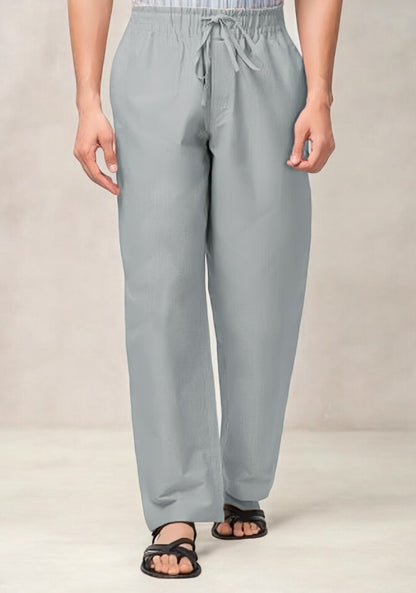 Gray Cotton Casual Men Pant-49091