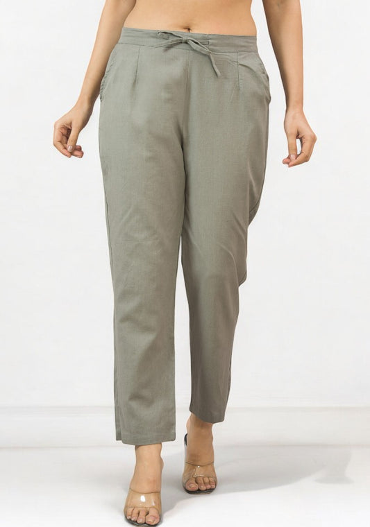 Gray Cotton Pant-49180