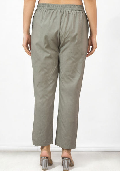 Gray Cotton Pant-49180