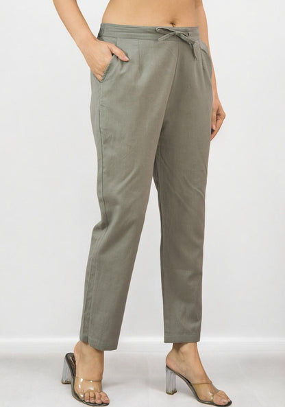 Gray Cotton Pant-49180