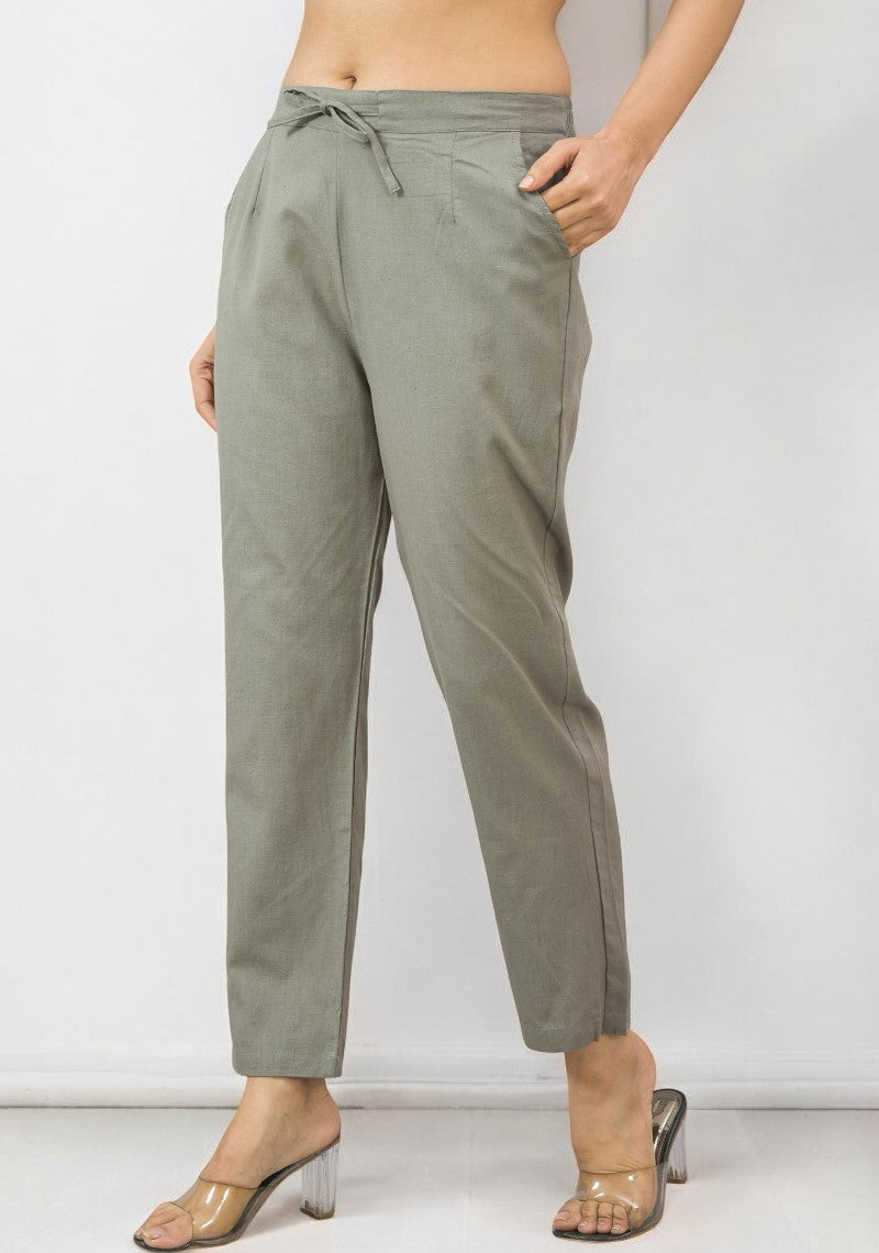 Gray Cotton Pant-49180