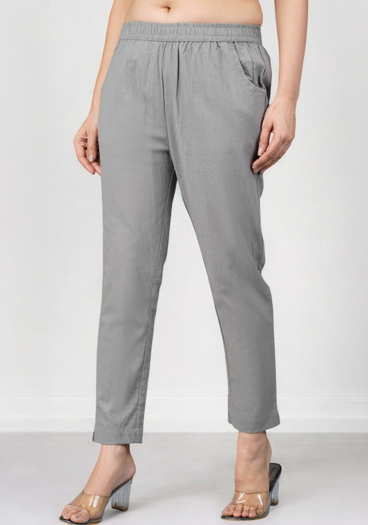 Gray Cotton Pant-49193