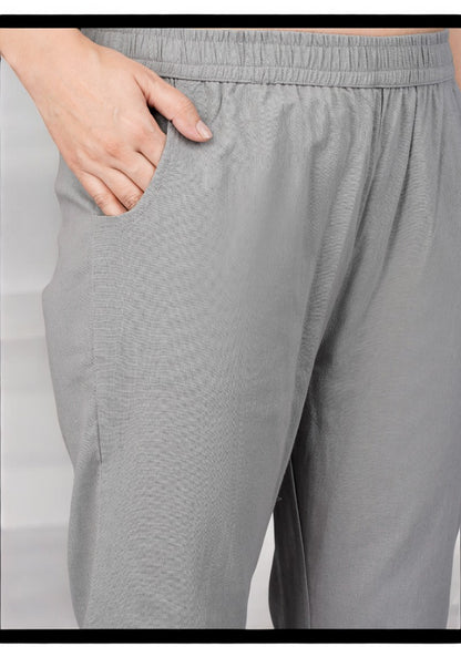 Gray Cotton Pant-49193