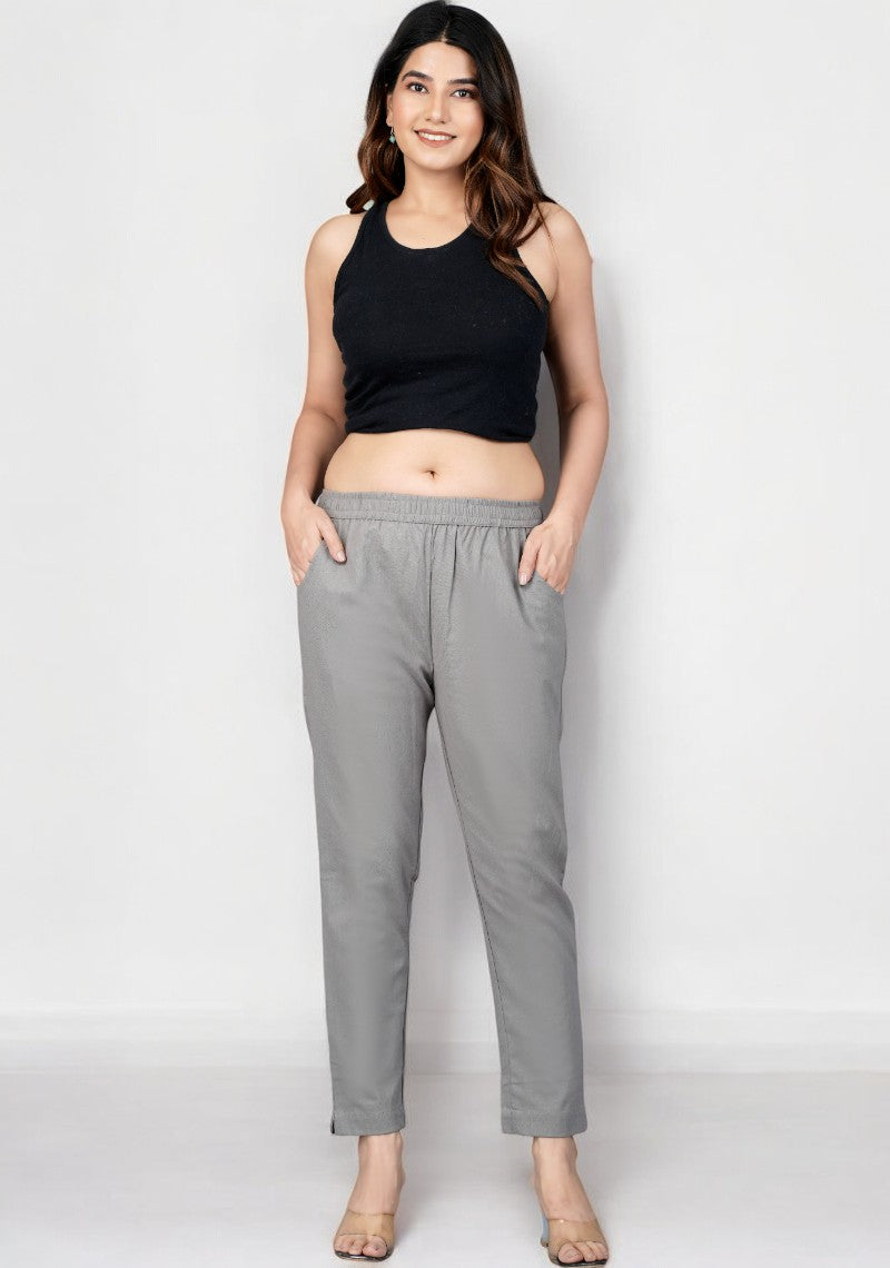 Gray Cotton Pant-49193