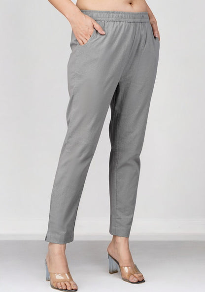 Gray Cotton Pant-49193