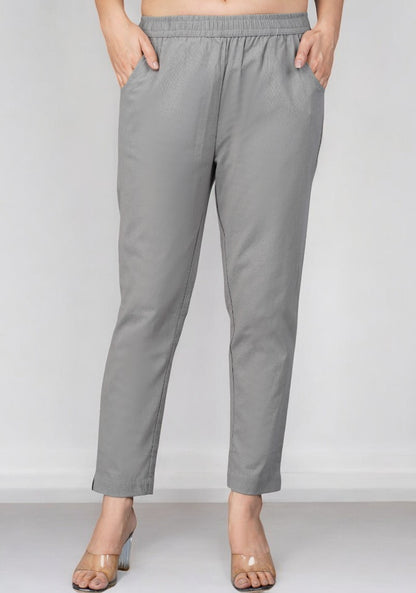 Gray Cotton Pant-49193