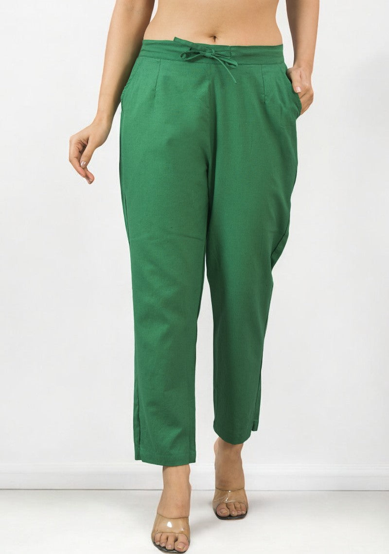 Green Cotton Pant-49178