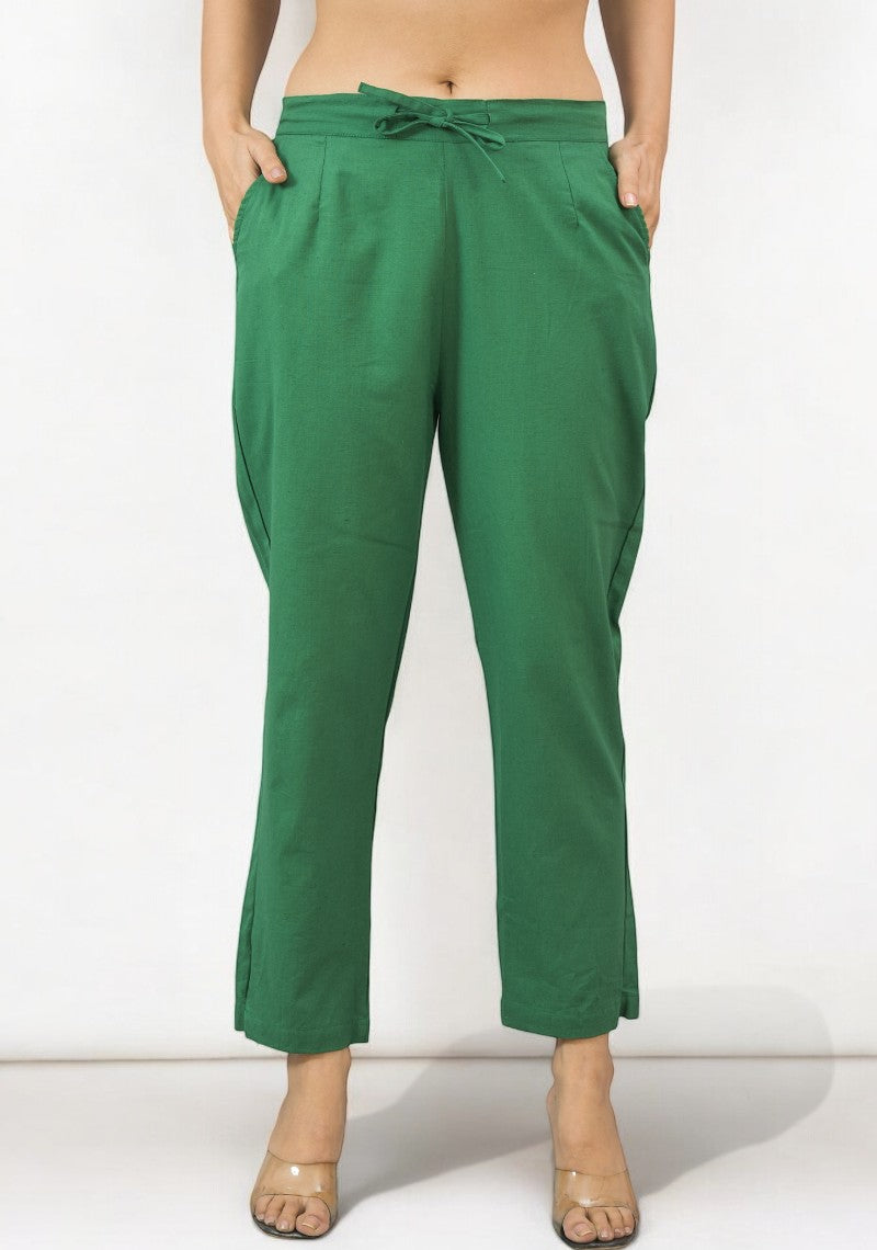 Green Cotton Pant-49178