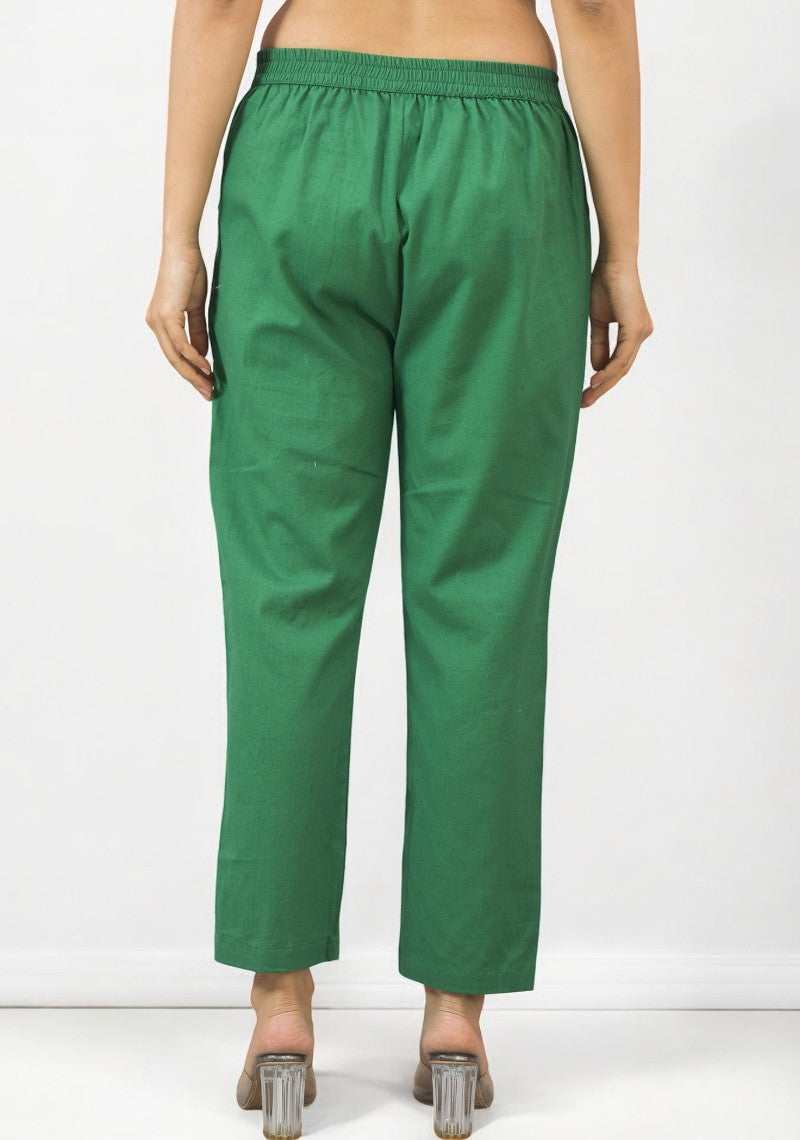 Green Cotton Pant-49178