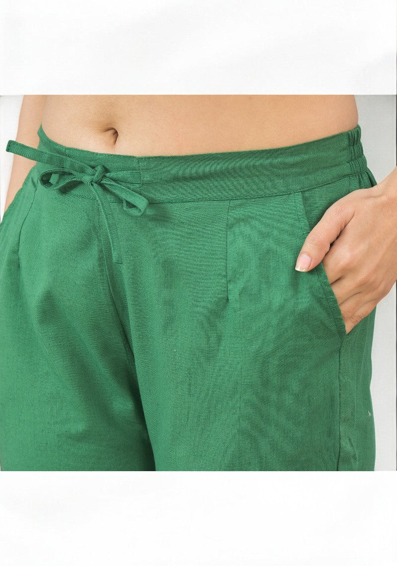 Green Cotton Pant-49178