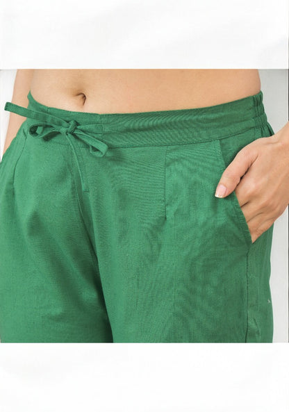 Green Cotton Pant-49178