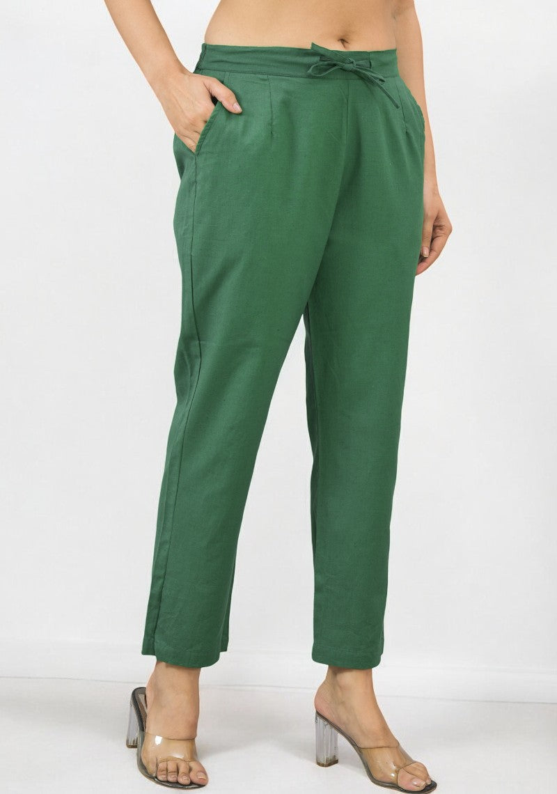 Green Cotton Pant-49178