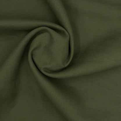 Linen Shirt Fabric(1.6 MTR) Linen Plain Army Green-90608