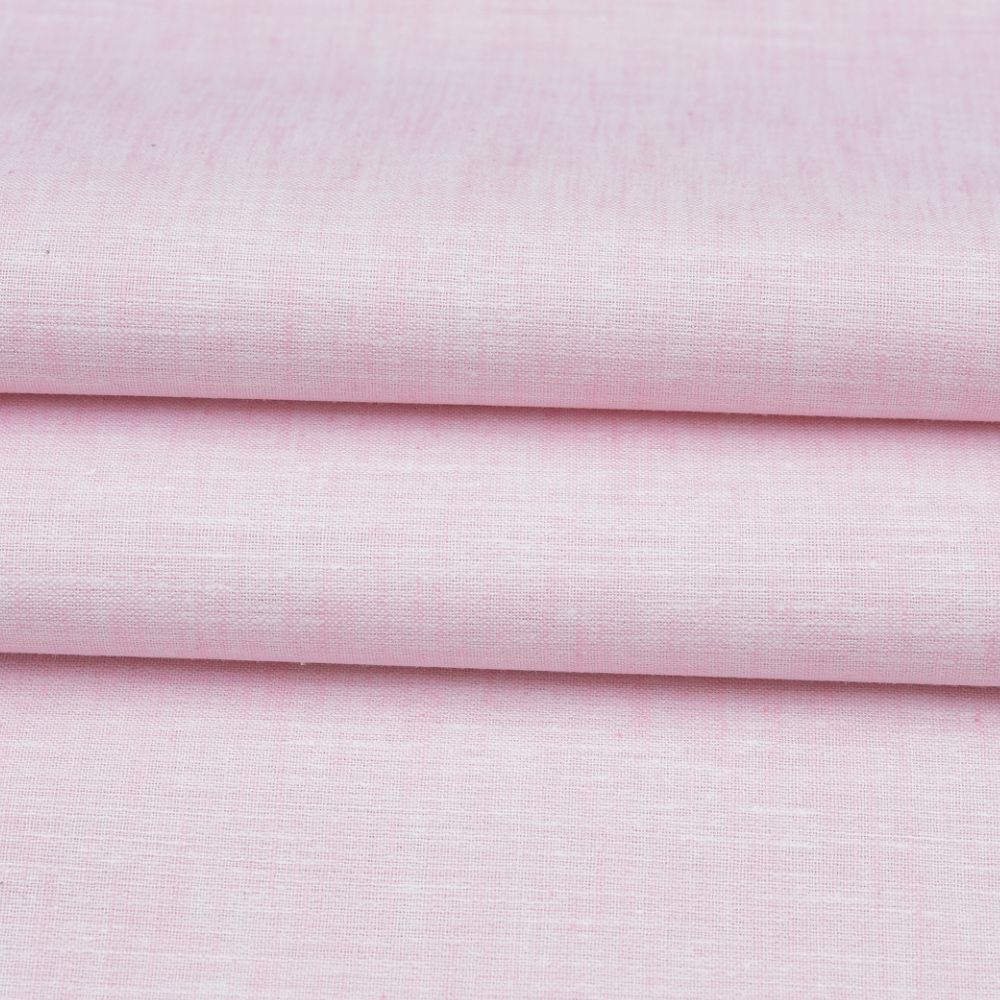 Linen Shirt Fabric(1.6 MTR) Linen Plain Baby Pink-90560