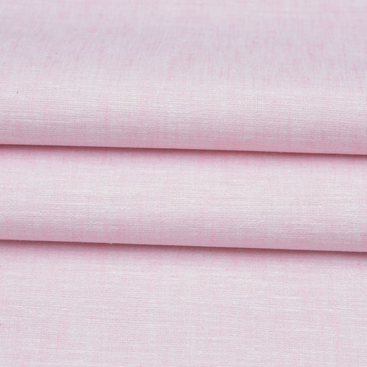 Linen Shirt Fabric(1.6 MTR) Linen Plain Baby Pink-90560