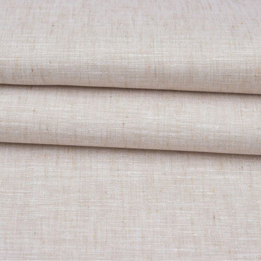 Linen Shirt Fabric(1.6 MTR) Linen Plain Beige-90557