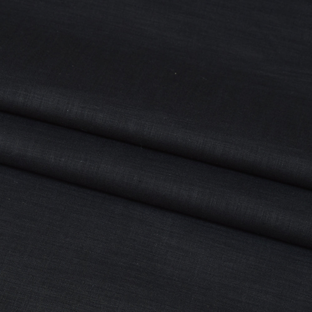 Linen Shirt Fabric(1.6 MTR) Linen Plain Black-90624