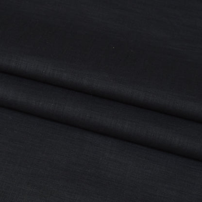 Linen Shirt Fabric(1.6 MTR) Linen Plain Black-90624