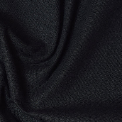 Linen Shirt Fabric(1.6 MTR) Linen Plain Black-90624