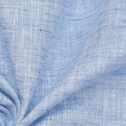 Linen Shirt Fabric(1.6 MTR) Linen Plain Blue-90556