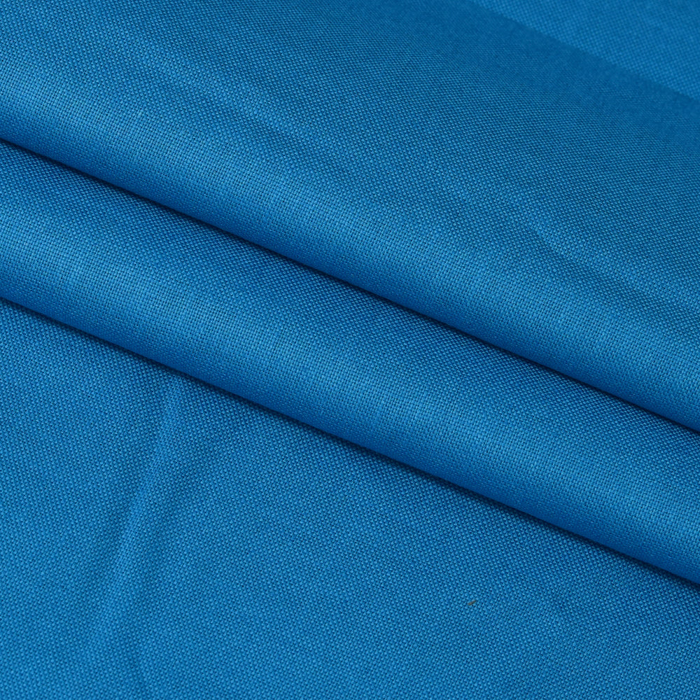 Linen Shirt Fabric(1.6 MTR) Linen Plain Blue-90604