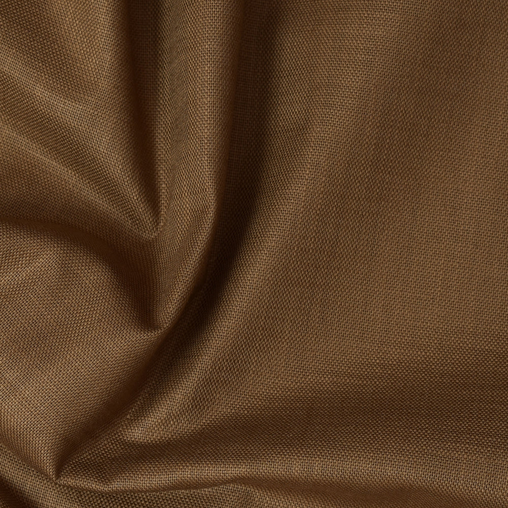 Linen Shirt Fabric(1.6 MTR) Linen Plain Brown-90618