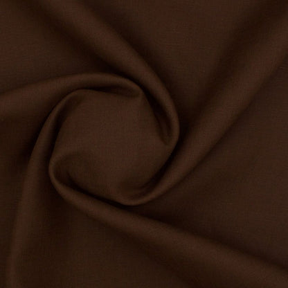 Linen Shirt Fabric(1.6 MTR) Linen Plain Coffee Brown-90620