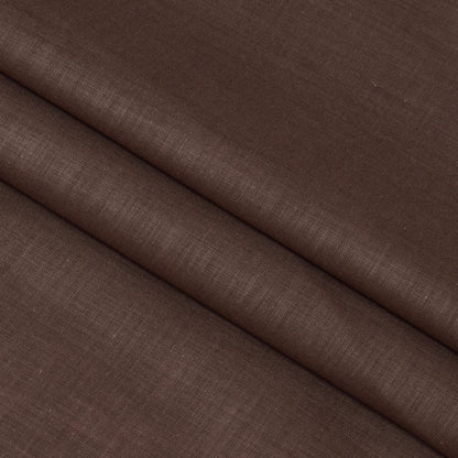 Linen Shirt Fabric(1.6 MTR) Linen Plain Coffee Brown-90620