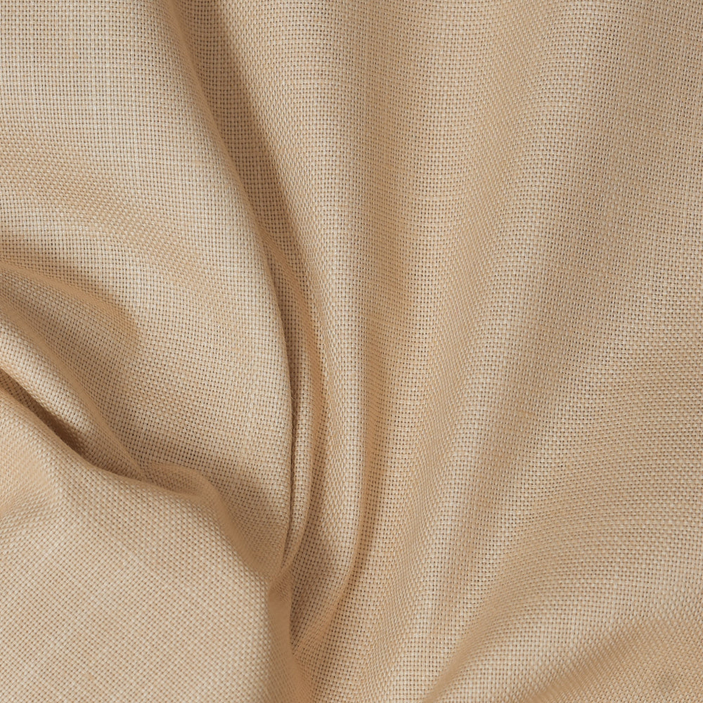 Linen Shirt Fabric(1.6 MTR) Linen Plain Cream-90610