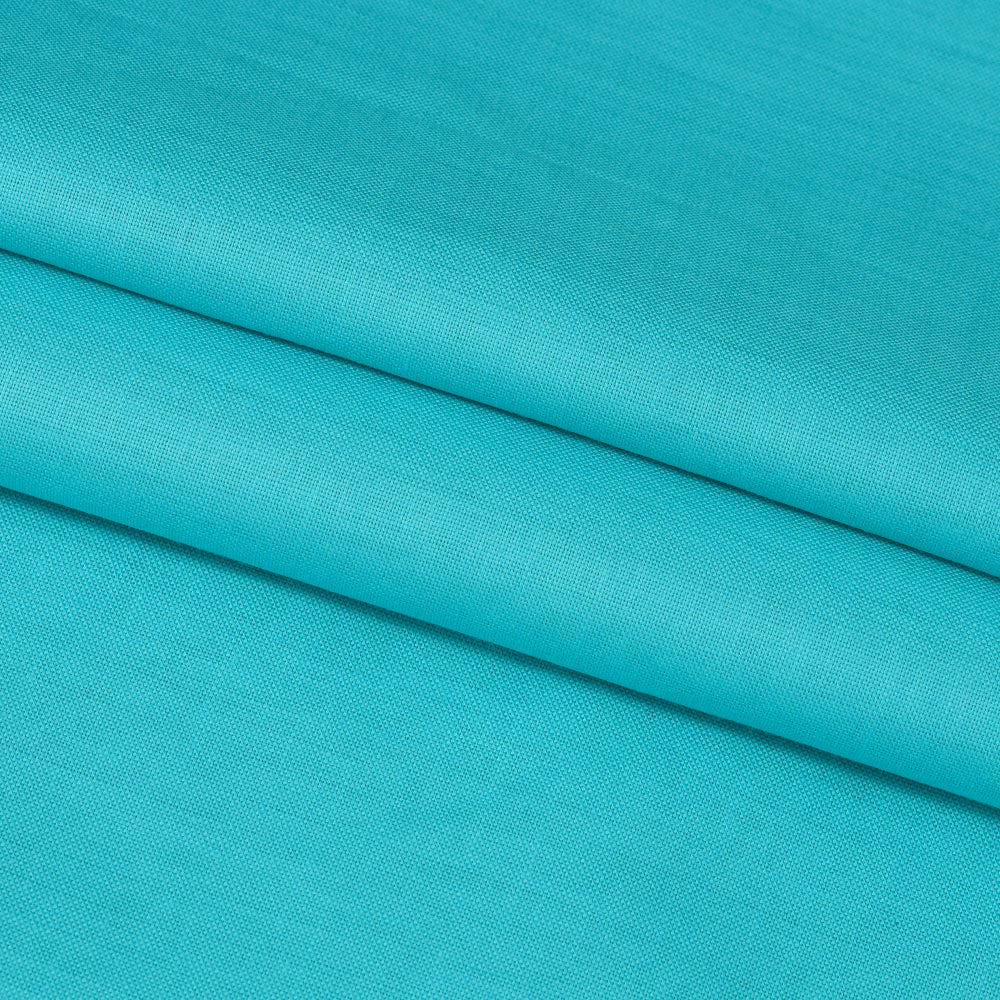 Linen Shirt Fabric(1.6 MTR) Linen Plain Cyan-90623