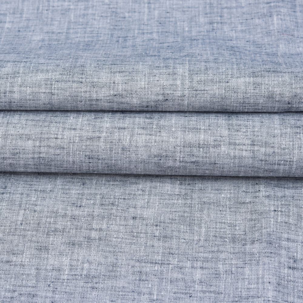 Linen Shirt Fabric(1.6 MTR) Linen Plain Gray-90553