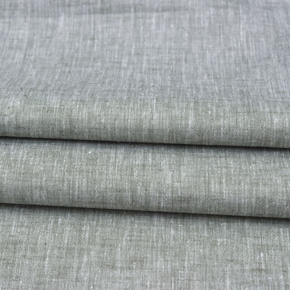 Linen Shirt Fabric(1.6 MTR) Linen Plain Gray-90562