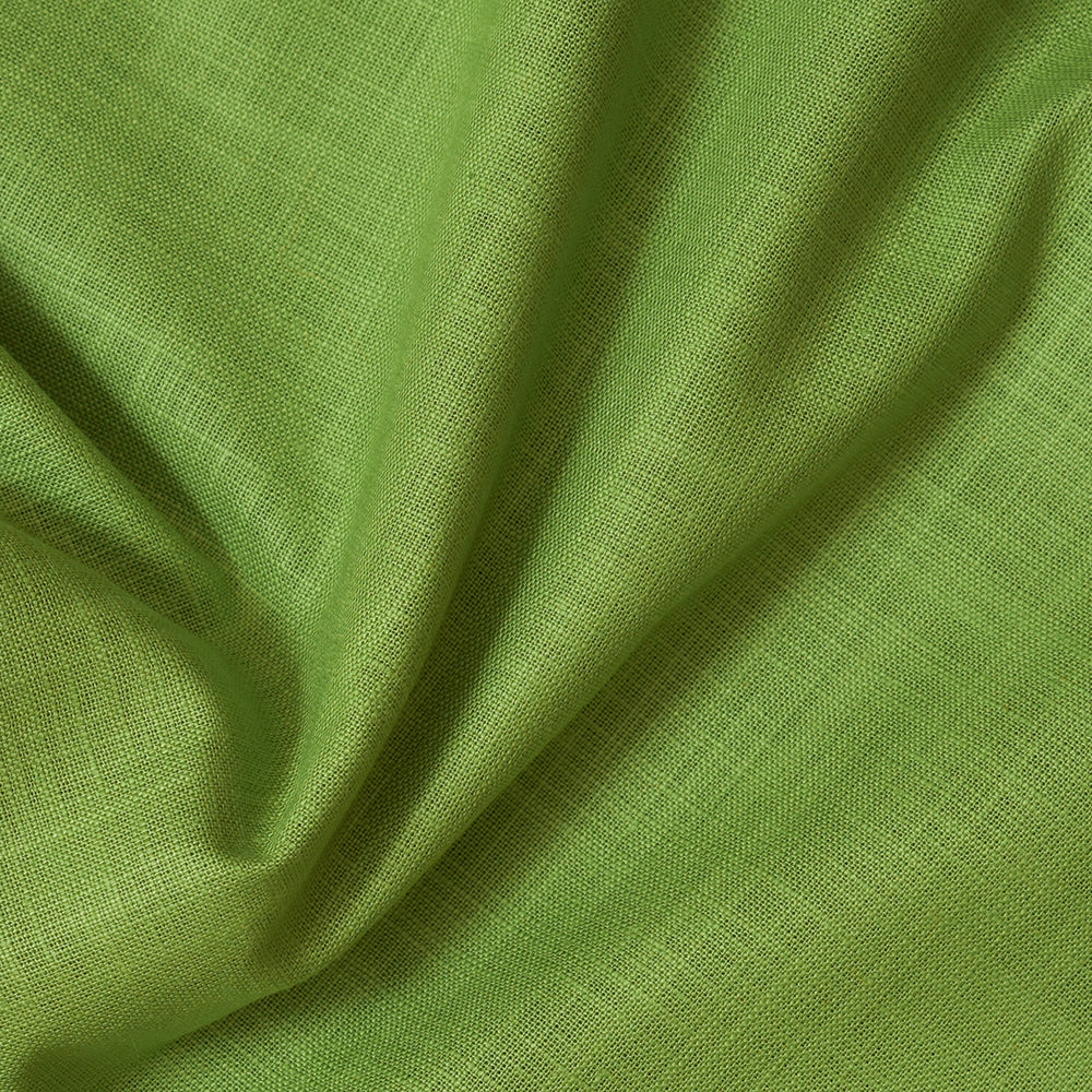 Linen Shirt Fabric(1.6 MTR) Linen Plain Green-90619