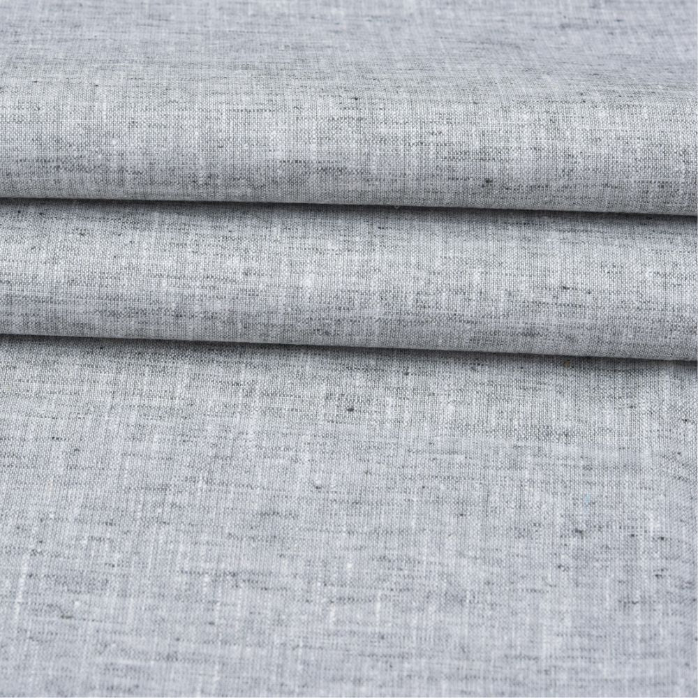 Linen Shirt Fabric(1.6 MTR) Linen Plain Light Gray-90561