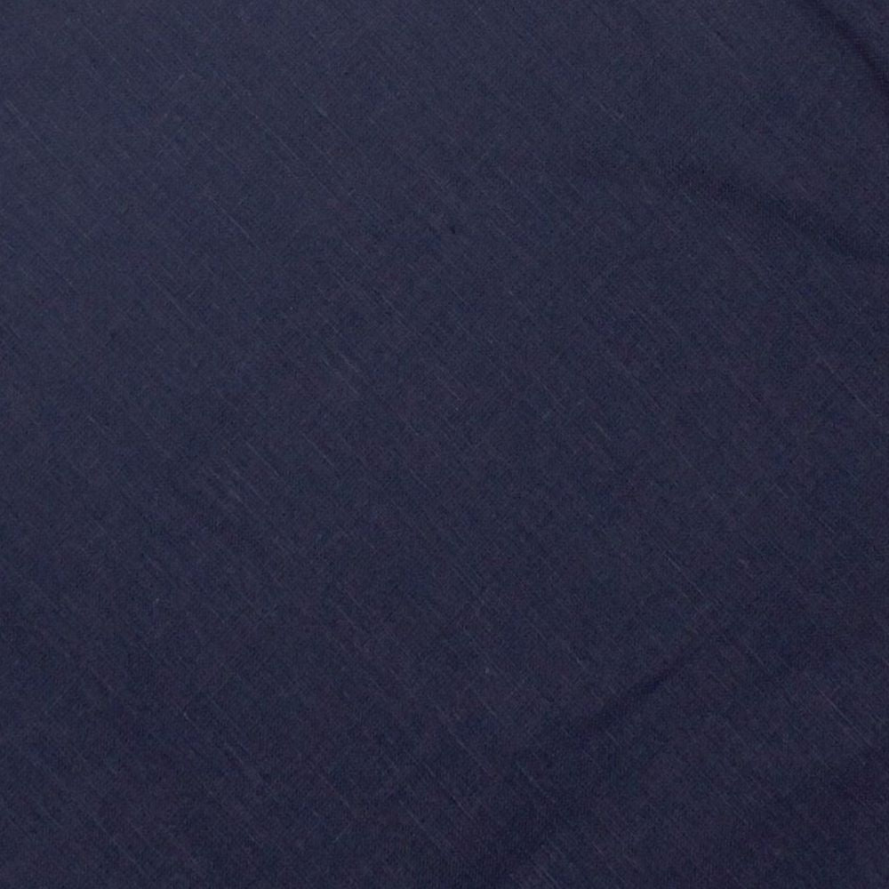 Linen Shirt Fabric(1.6 MTR) Linen Plain Navy Blue-90621