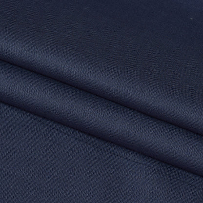 Linen Shirt Fabric(1.6 MTR) Linen Plain Navy Blue-90621