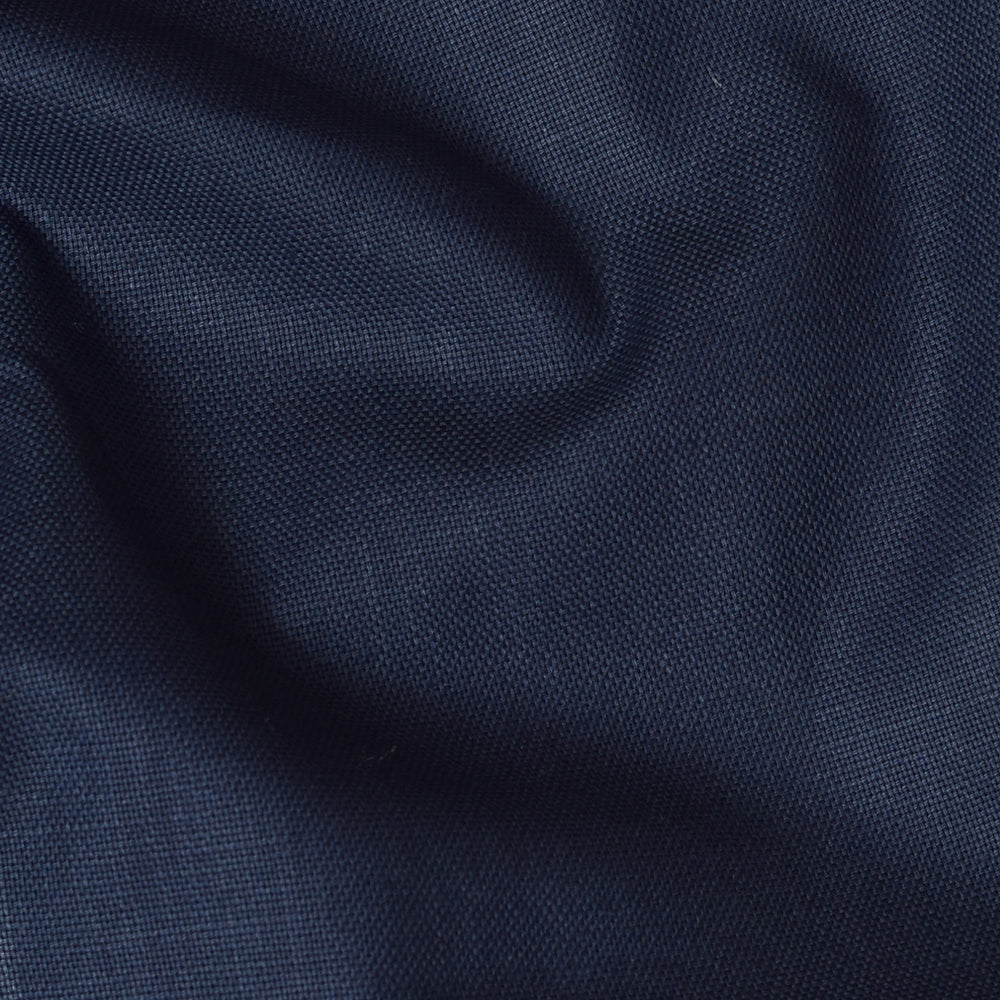 Linen Shirt Fabric(1.6 MTR) Linen Plain Navy Blue-90621