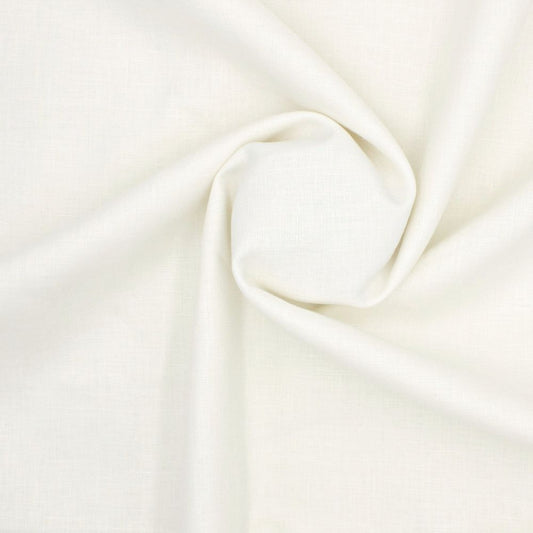 Linen Shirt Fabric(1.6 MTR) Linen Plain Off White-90622