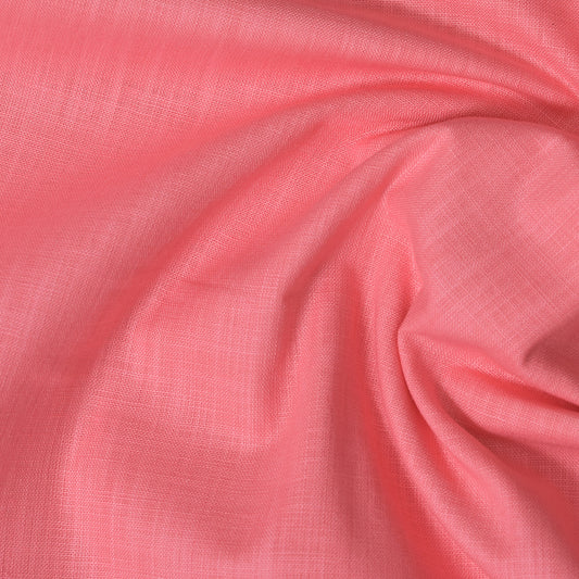 Linen Shirt Fabric(1.6 MTR) Linen Plain Pink-90612