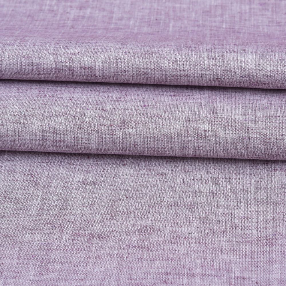 Linen Shirt Fabric(1.6 MTR) Linen Plain Purple-90564