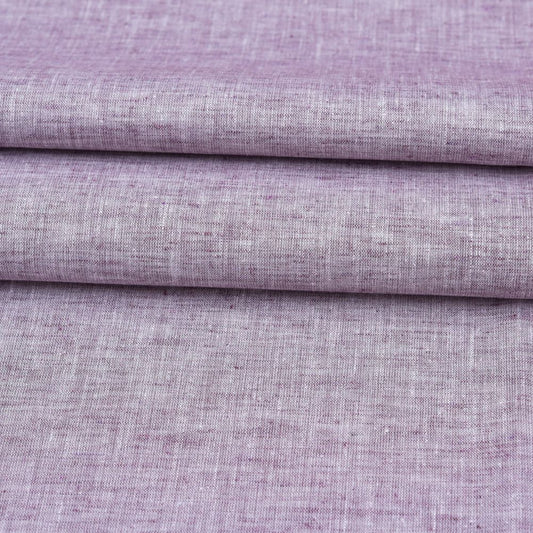 Linen Shirt Fabric(1.6 MTR) Linen Plain Purple-90564