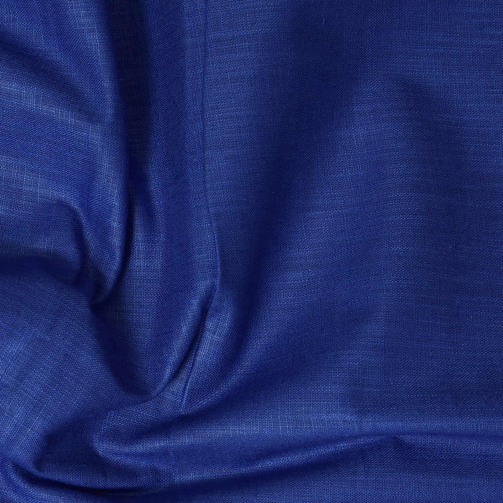 Linen Shirt Fabric(1.6 MTR) Linen Plain Royal Blue-90605